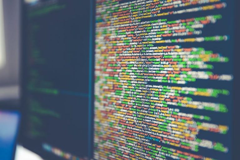 Big Data - Colorful software or web code on a computer monitor