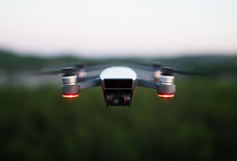 Drones Creative - silver quadcopter