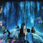 Digital Art - people dancing on stage with blue lights