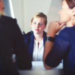 Career Transition - three women sitting beside table