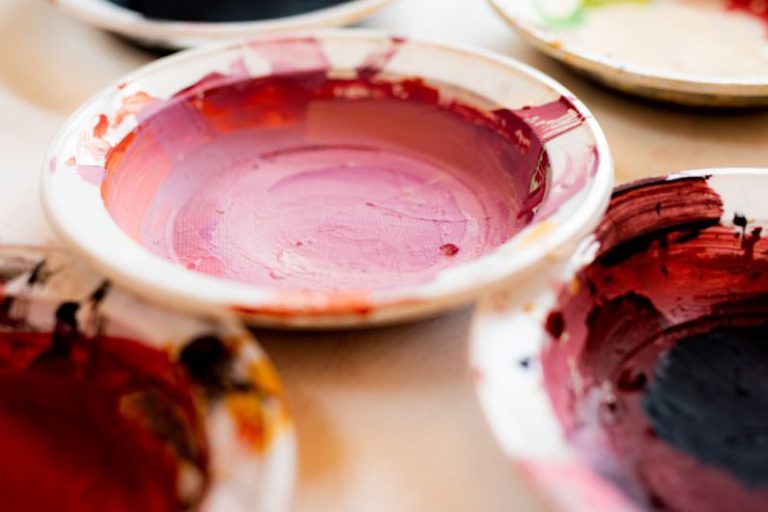 Creativity Leverage - white and red ceramic bowl