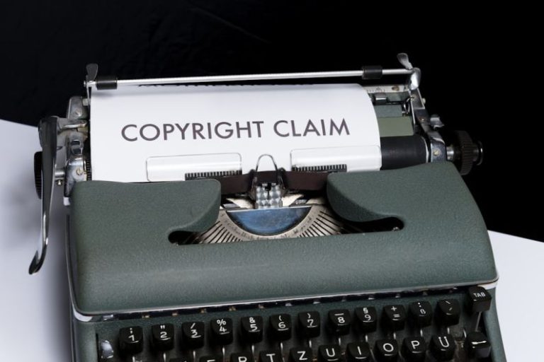 Intellectual Property - green and white braille typewriter