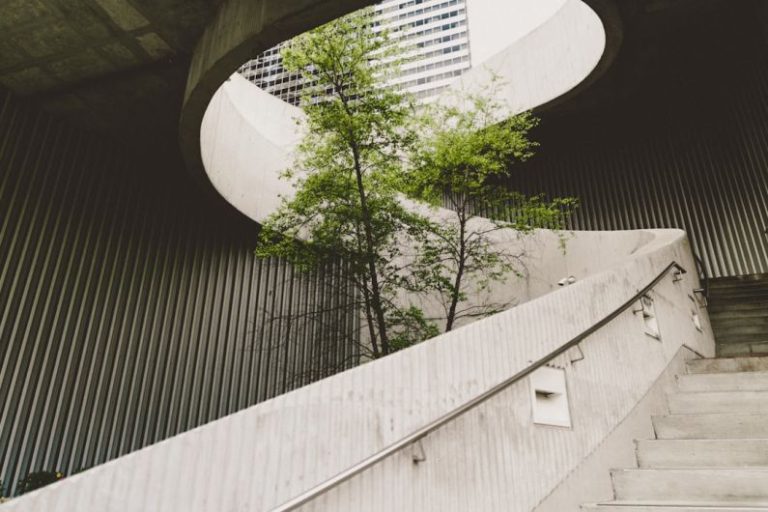 Sustainable Business - architectural photography of concrete stair